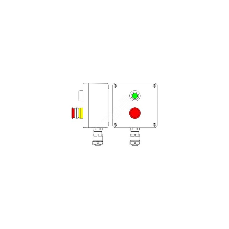 Взрывозащищенная клеммная коробка из полиэстера CPE-Р-05 -(1xP1G(11) -1xP3E(11)) - 1x6018ANP22BKM2SB(C)1Ex d e IIC Т5 Gb / Ex tb