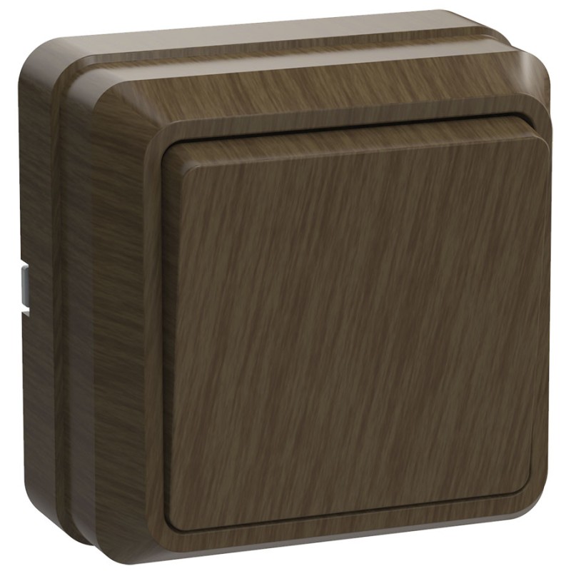 ОКТАВА Выключатель одноклавишный наружный дуб