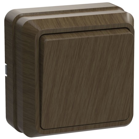 ОКТАВА Выключатель одноклавишный наружный дуб