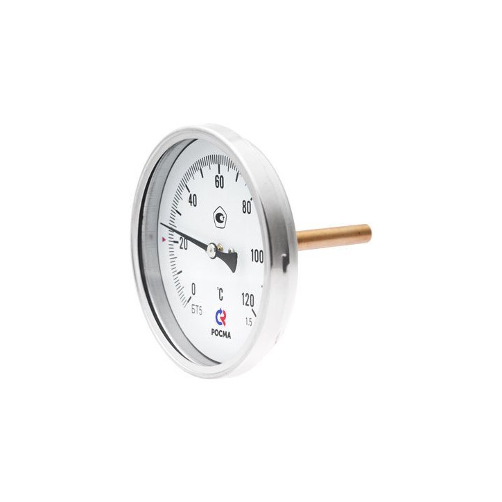 Термометр биметаллический осевой БТ-51.211 0...120С 1/2' 64 кл.1.5
