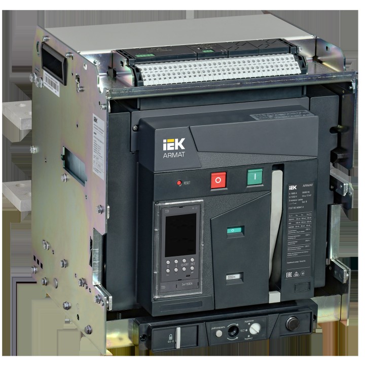 Выключатель автоматический воздушный ARMAT выдвижного исполнения 3P типоразмер E 100кА 1600А расцепи