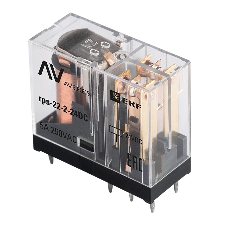 Реле РП slim 22/2 5A 24В DC AVERES