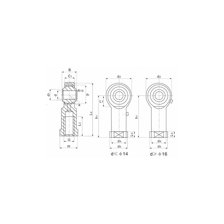 Шарнирный наконечник PHS16ECX1.5 TECHNIX