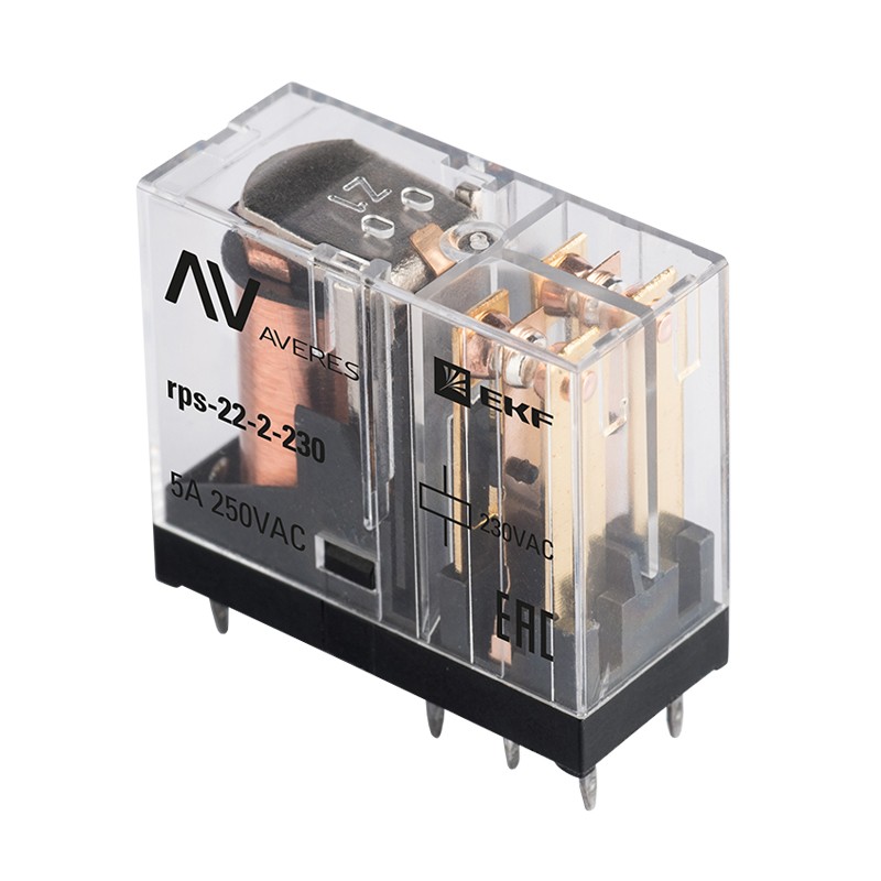 Реле РП slim 22/2 5A 230В AC AVERES
