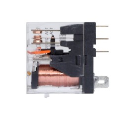 Реле миниатюрное промышленное, 1CO, ком. ток 12А, AgSnO2, напряжение 230V AC, опция: светодиод