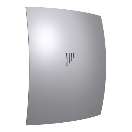 BREEZE 5C Gray metal, Вентилятор осевой вытяжной с обратным клапаном D 125, декоративный