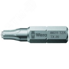 Бита 867/1 ZA SPAX T-STAR plus (TORX с цапфой) вязкая твердость хвостовик 1/4 C 6.3 TX 25 x 25 мм