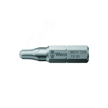 Бита 867/1 ZA SPAX T-STAR plus (TORX с цапфой) вязкая твердость хвостовик 1/4 C 6.3 TX 25 x 25 мм