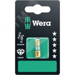 Бита биторсионная 867/1 BDC TORX SB алмазное покрытие хвостовик 1/4 C 6.3 TX 20X25 мм с держателем-е