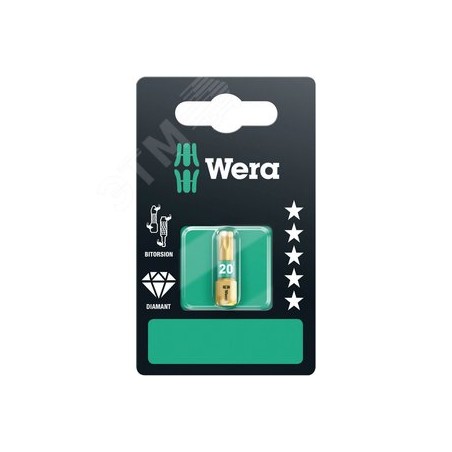 Бита биторсионная 867/1 BDC TORX SB алмазное покрытие хвостовик 1/4 C 6.3 TX 20X25 мм с держателем-е