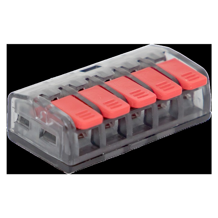 Клемма СМК 221-415 5 отверстий 0.2-4.0 мм2 (50 шт.) PROxima Клемма СМК 221-415 5 отверстий 0.2-4.0 мм2 (50 шт.) PROxima