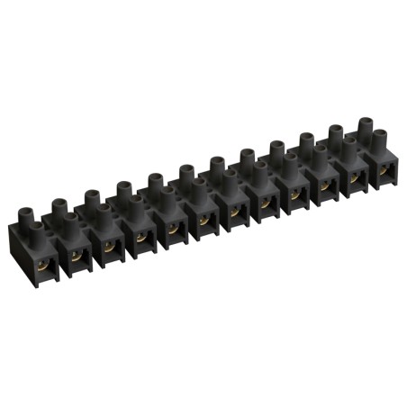 Зажим винтовой ЗВИ-10 2.5-6мм.кв. 12пар не поддерживающий горения черный