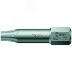 Бита торсионная 867/1 TZ TORX вязкая твердость хвостовик 1/4 C 6.3 TX 15 x 25 мм