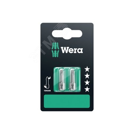 Бита торсионная 851/1 TZ PH SB вязкая твердость хвостовик 1/4 C 6.3 2 шт PH 1X25 мм с держателем-евр