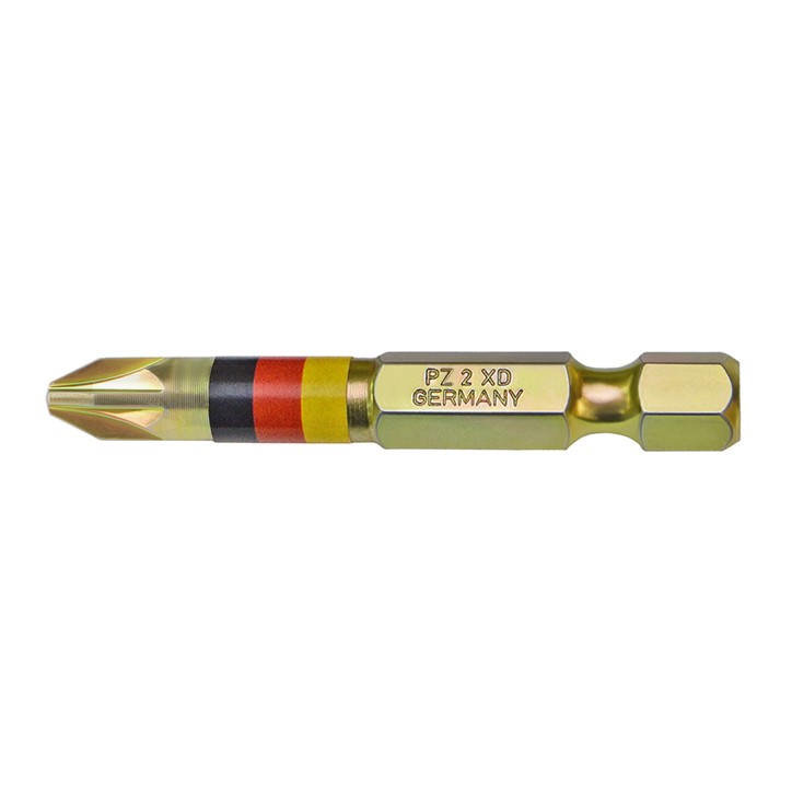 Бита магнитная PZ2x50 мм 1/4'' E6.3 Extra-hard повышенной твердости, с флагом Бита магнитная PZ2x50 мм 1/4'' E6.3 Extra-hard повышенной твердости, с флагом