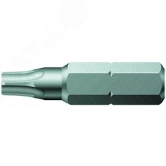 Бита 867/1 Z TORX BO с отверстием под штифт вязкая твердость хвостовик 1/4 C 6.3 TX 15 x 25 мм