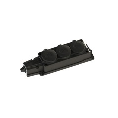 Колодка 3х розетка тройная 2К+З каучуковая 16А/250В IP44 Чёрная MultiSet