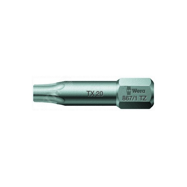 Бита торсионная 867/1 TZ TORX вязкая твердость хвостовик 1/4 C 6.3 TX 27X25 мм
