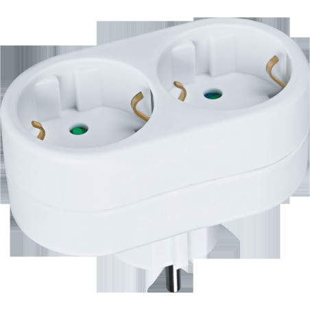 Тройник на 2 гнезда с заземлением 94 670 NAD-L-2E-C-WH