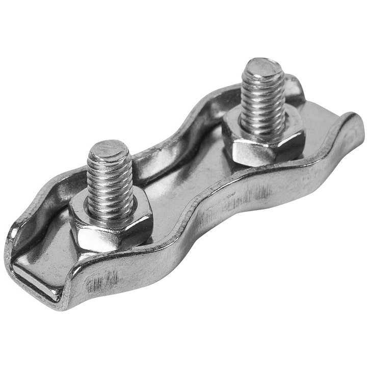 Зажим для троса двойной 8мм Duplex покрытие цинк