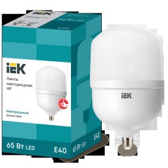 Лампа светодиодная HP 65Вт 230В 4000К E40 IEK