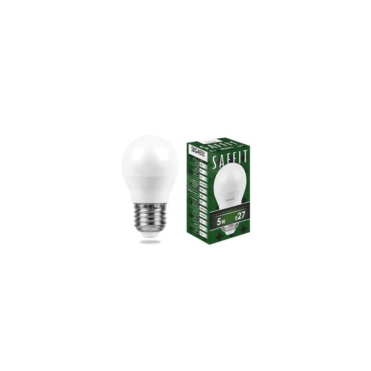 Лампа светодиодная LED 5вт Е27 белый матовый шар Лампа светодиодная LED 5вт Е27 белый матовый шар