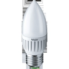 Лампа светодиодная LED 5вт E27 белый матовая свеча