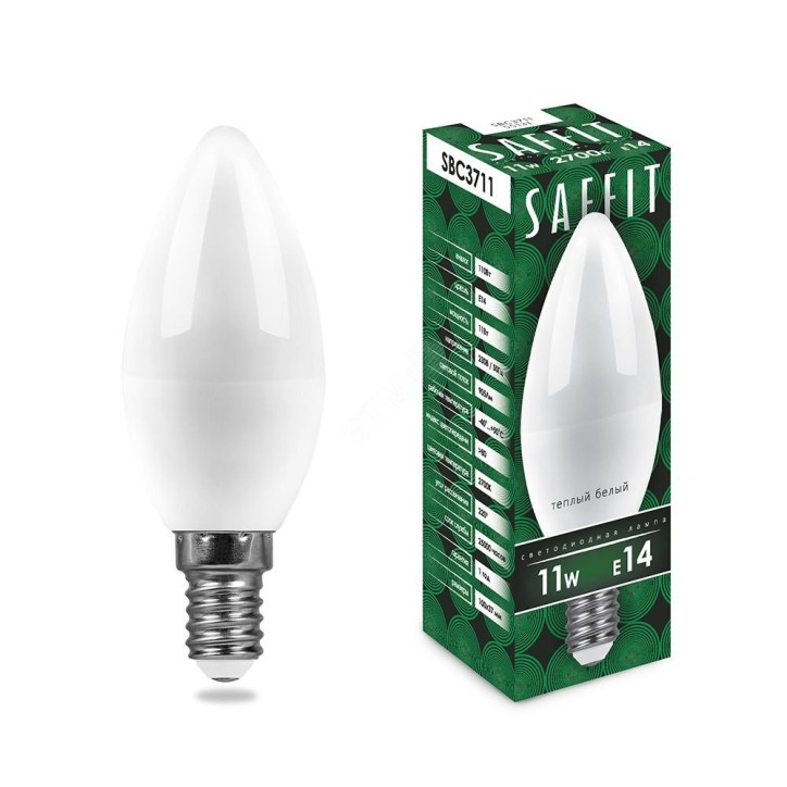 Лампа светодиодная LED 11вт Е14 теплый матовая свеча Лампа светодиодная LED 11вт Е14 теплый матовая свеча