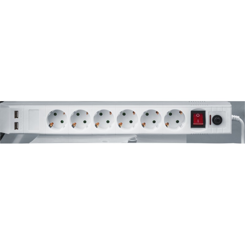 Фильтр сетевой NSP-USB-06-180-ESC-3x1 6 гнезд (1.8м)