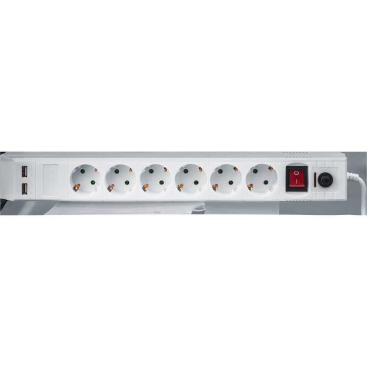 Фильтр сетевой NSP-USB-06-180-ESC-3x1 6 гнезд (1.8м) Фильтр сетевой NSP-USB-06-180-ESC-3x1 6 гнезд (1.8м)