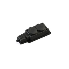 Колодка 2х розетка двойная 2К+З каучуковая 16А/250В IP44 Чёрная MultiSet