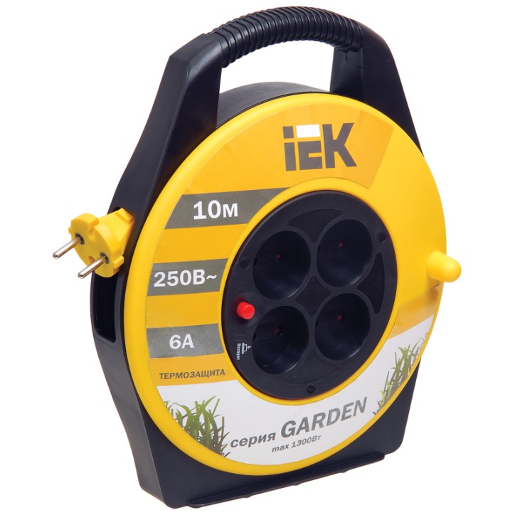 Катушка УК10 с т/з 4 места 2Р/10м 2х0,75 мм2 Garden