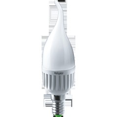 Лампа светодиодная LED 7вт E14 теплый матовая свеча на ветру