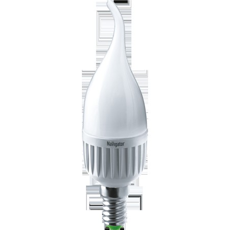 Лампа светодиодная LED 7вт E14 теплый матовая свеча на ветру