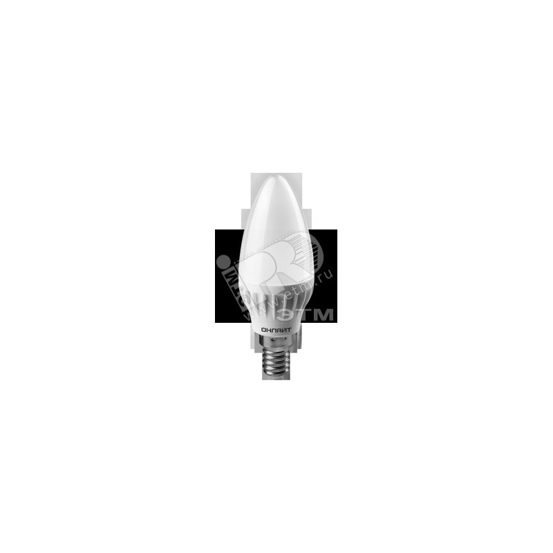 Лампа светодиодная LED 6вт E14 белый матовая свеча