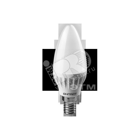 Лампа светодиодная LED 6вт E14 белый матовая свеча