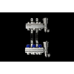 Коллекторная группа FHF-4R set 4 контура 1'x3/4' c воздухоотводчиками и кронштейнами