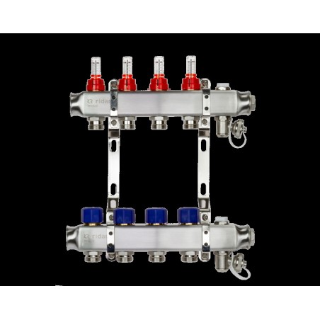 Комплект коллекторов SSM-7RF set с расходомерами и кронштейнами, 7 контуров