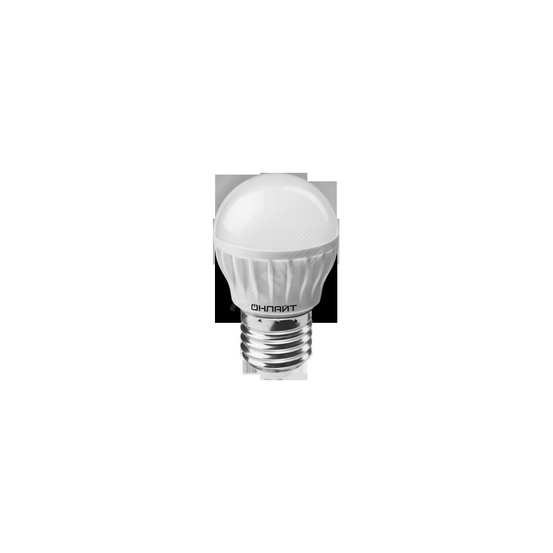 Лампа светодиодная LED 6вт E27 белый матовый шар