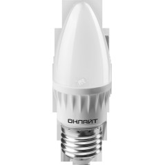 Лампа светодиодная LED 8вт E27 белый матовая свеча