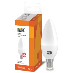 Лампа LED C35 свеча 9Вт 230В 3000К E14 IEK