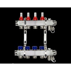 Коллекторная группа SSM-8RF set 8 контуров 1'X3/4' с расходомерами и кронштейнами