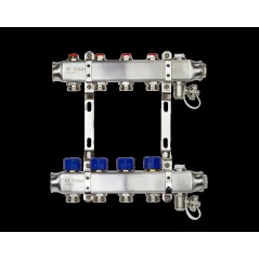 Коллекторная группа SSM-10R set 10 контуров 1'X3/4' с термостатическими клапанами и кронштейнами