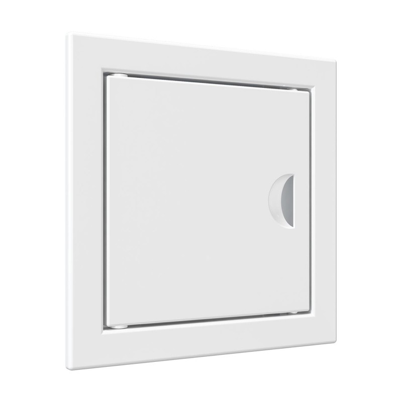 Люк-дверца ревизионная с ручкой, из ABS пластика 122х122 и с фланцем 98х98