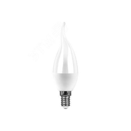 Лампа светодиодная LED 13вт Е14 белый матовая свеча на ветру