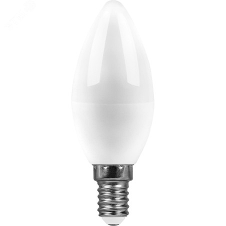 Лампа светодиодная LED 13вт Е14 теплый матовая свеча