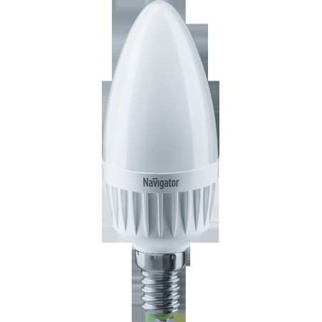 Лампа светодиодная LED 7вт E14 теплый матовая свеча