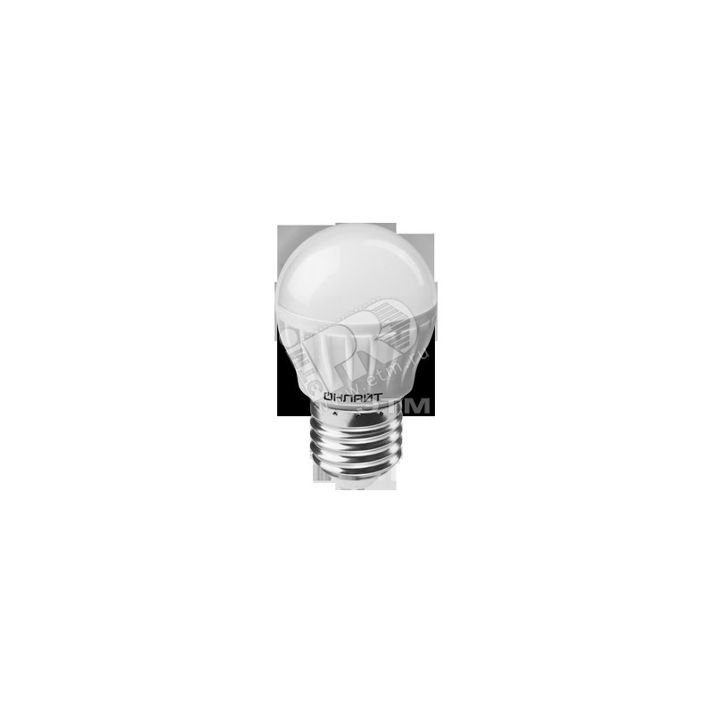 Лампа светодиодная LED 6вт E27 теплый матовый шар