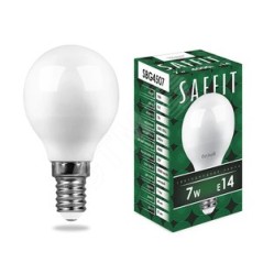 Лампа светодиодная LED 7вт Е14 белый матовый шар