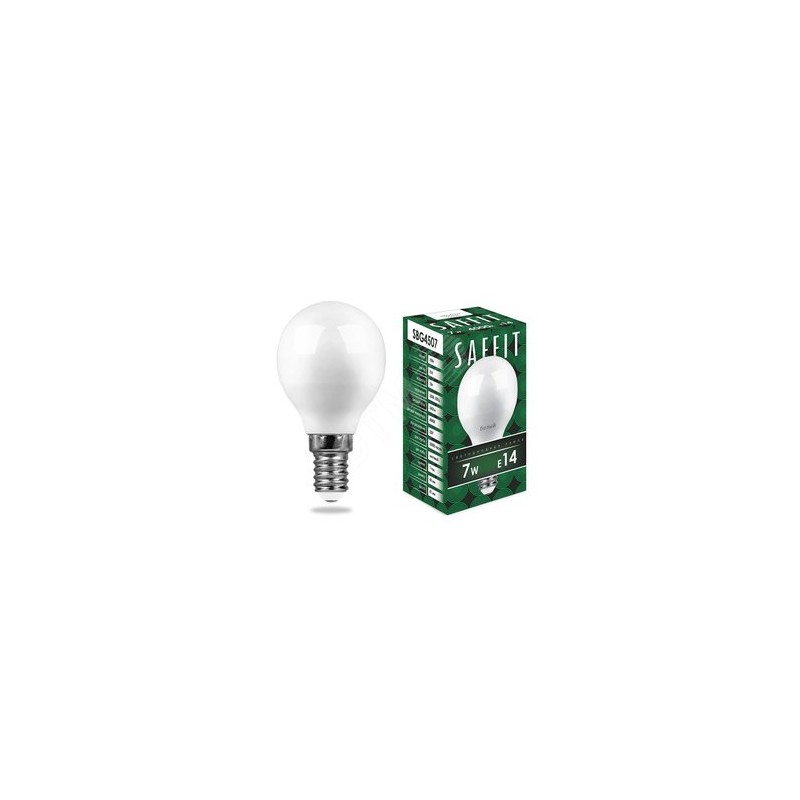 Лампа светодиодная LED 7вт Е14 белый матовый шар